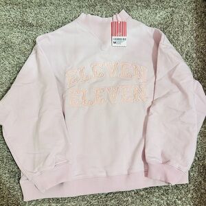 Eleven Eleven Light Pink Cowl Neck Sweater
